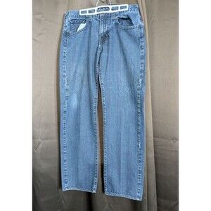 Guess Jeans Mens 34x32 Blue Rebel Straight Leg Denim Pants